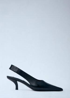 TOTEME Classic Leather Slingback Heels Black tot0261036