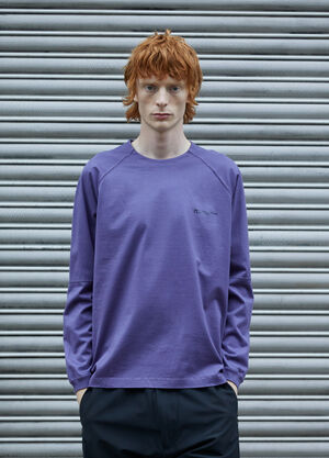 Massimo Osti Studio Logo Long-Sleeve T-Shirt Purple mao0158027