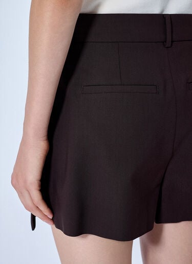 LN-CC® - Sportmax: Button-Detail Mini Skort - Brown Sportmax Button-Detail Mini Skort Brown spx0265004
