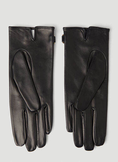 Dolce & Gabbana Logo Plaque Gloves Black dol0246078