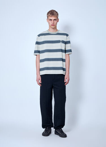 Fred Perry x Craig Green Striped Overprint T-Shirt Beige fry0166007