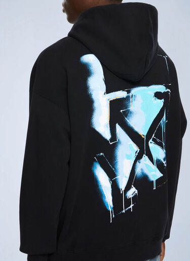 LN-CC® - Off-White: 3D Spray Arrow Skate Hoodie - Black Off-White 3D Spray Arrow Skate Hoodie Black ofw0164109