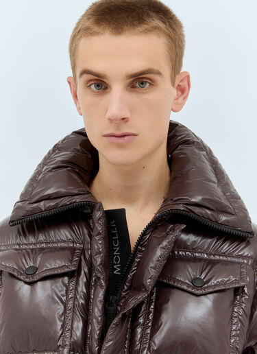 Moncler Grenoble テッカ シャツジャケット ブラウン mog0158005