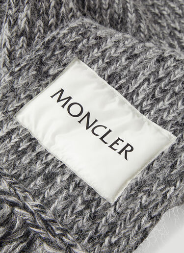 Moncler 针织徽标围巾 灰 mon0246036