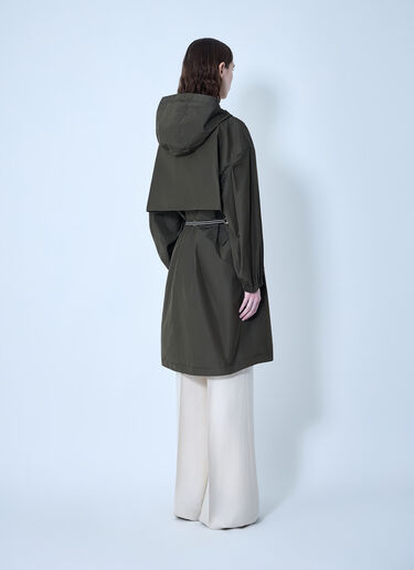 Max Mara Belted Hooded Coat Green max0263203
