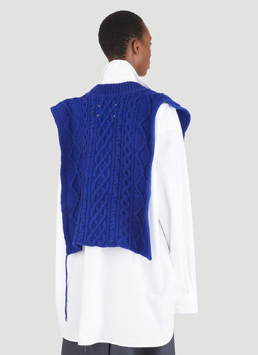 Maison Margiela Poncho Sweater Blue mla0246019