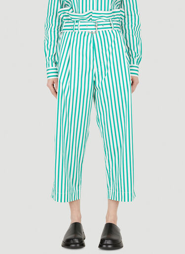 Plan C Striped Pants Green plc0247016