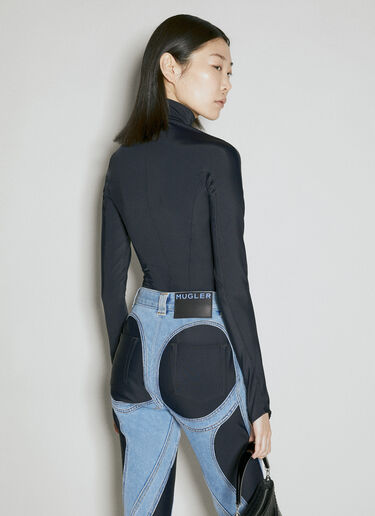 渦巻き模様のボディスーツ Mugler 渦巻き模様のボディスーツ ブラック mug0254010