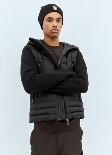 Moncler Grenoble Logo Patch Beanie Hat Black mog0158009