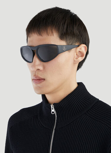 Moncler Pentagra Geometric Sunglasses Black mon0351005