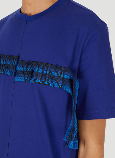 Lanvin 不对称 logo T 恤 蓝色 lnv0150008