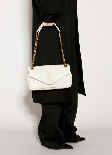 Saint Laurent Calypso Small Shoulder Bag Cream sla0254124