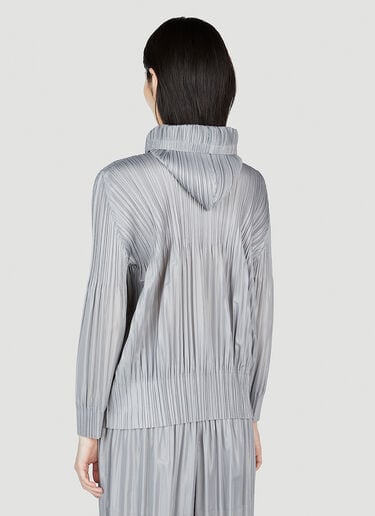 Pleated Hooded Sweatshirt Pleats Please Issey Miyake Pleated Hooded Sweatshirt Grey plp0253011