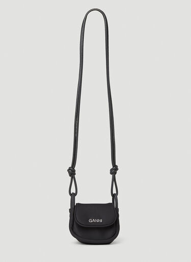 GANNI Knot Mini Shoulder Bag Black gan0253037