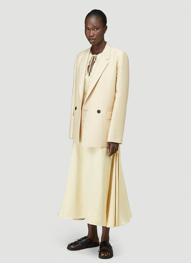 Jil Sander Pleated Necktie Dress Yellow jil0244001