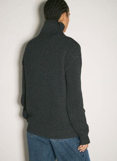 Y/Project Zip-Insert Knit Sweater Grey ypr0358013