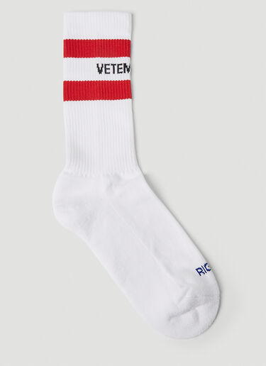 VETEMENTS Iconic Logo Socks White vet0151022