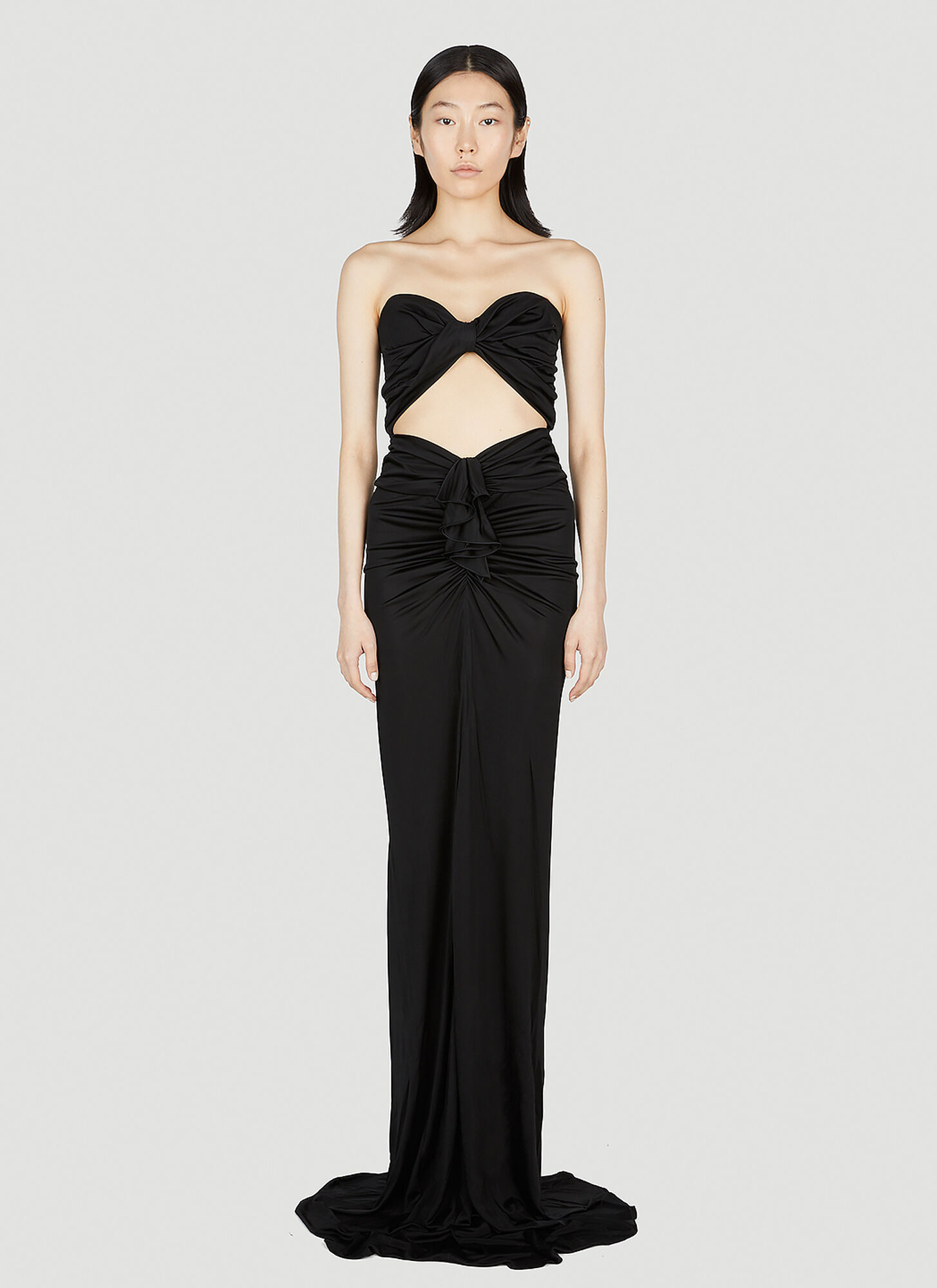 Saint Laurent Cut Out Dress In Black | ModeSens