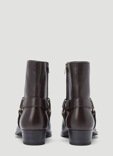 Saint Laurent Wyatt Harness Boots Black sla0143019