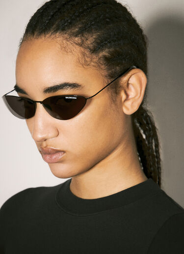 Balenciaga Malibu Round Sunglasses Black bcs0357002