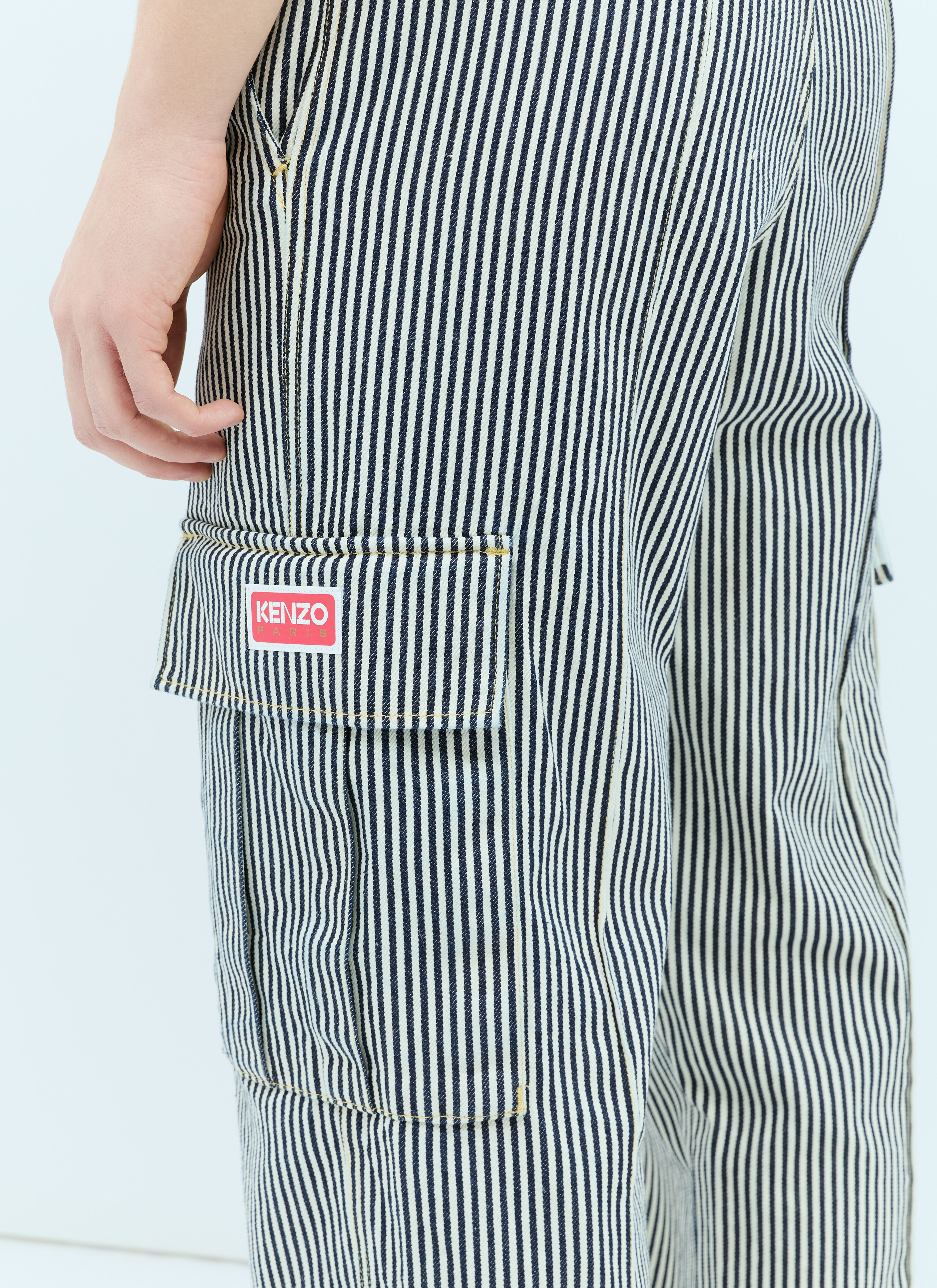 Kenzo Men's' Striped Army Jeans in Blue | LN-CC®