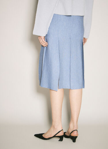 Marni ウールシルクスカート ブルー mni0257011