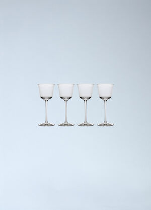 Fornasetti Set Of Four Grace Wine Glasses White wps0691811