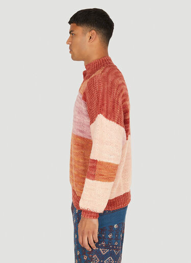 Karu 컬러 블록 스웨터 레드 kau0150010