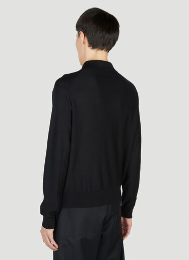 Lemaire Convertible Collar Cardigan Black lem0152008