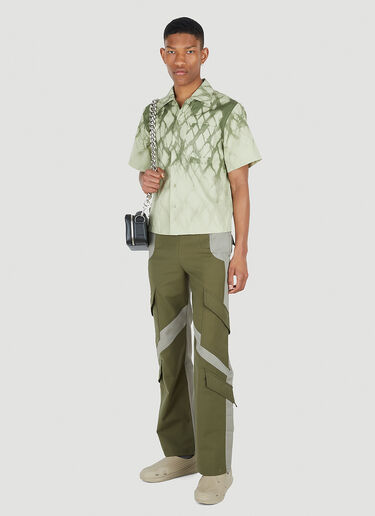Dion Lee Shibori Safari Shirt  Green dle0348009