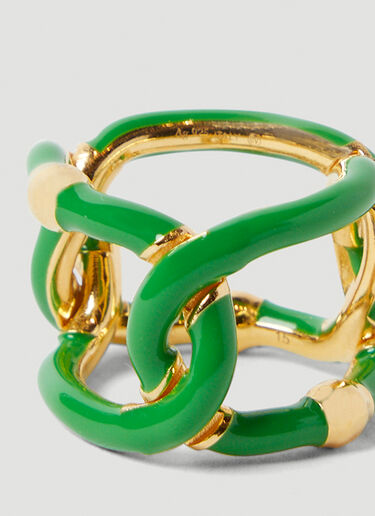 Bottega Veneta Chain Link Ring Green bov0249119