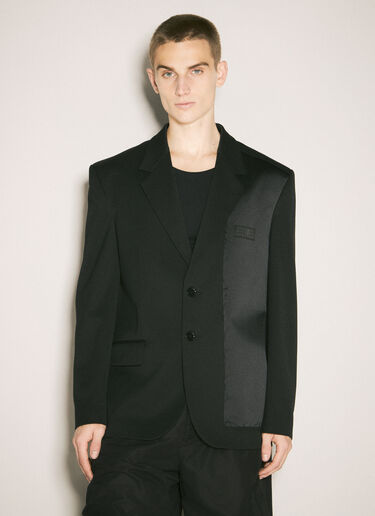 MM6 Maison Margiela Inside-Out Single-Breasted Blazer Black mmm0157003