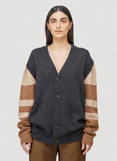 Pringle of Scotland Repurposed V-Neck Cardigan Grey pos0144001