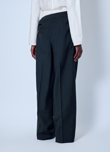 LN-CC® - RÓHE: Double Waistband Trousers - Black RÓHE Double Waistband Trousers Black roe0266006