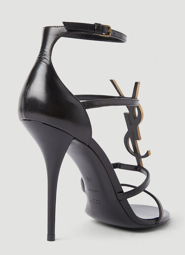 Saint Laurent Cassandra Heeled Sandals Black sla0249105
