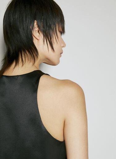 Saint Laurent シルクタンクトップ ブラック sla0254003