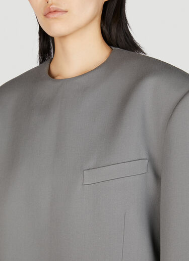 Compact Wool Jacket Bottega Veneta Compact Wool Jacket Grey bov0254007