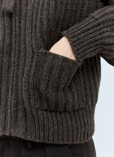 Lemaire 卡车司机领拉链开衫 灰色 lem0258028