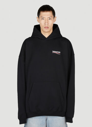 Balenciaga Political Campaign Hooded Sweatshirt Black bal0152054