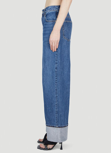 Alexander Wang Crystal Cuff Jeans Blue awg0252014