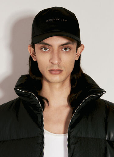 Rick Owens 자수 베이스볼 캡 블랙 ric0156017