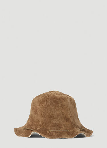Hender Scheme Drawstring Suede Bucket Hat Brown hes0152008