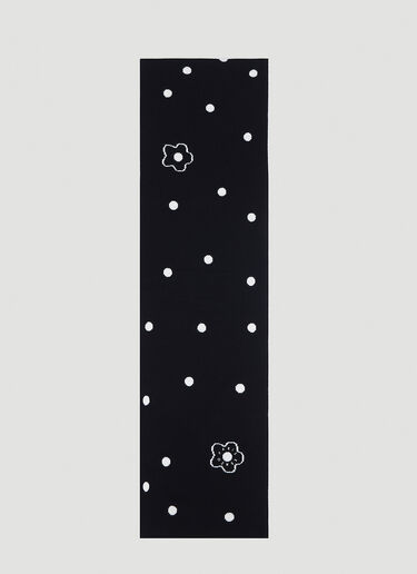 Kenzo スタンプウールスカーフ ブラック knz0154032