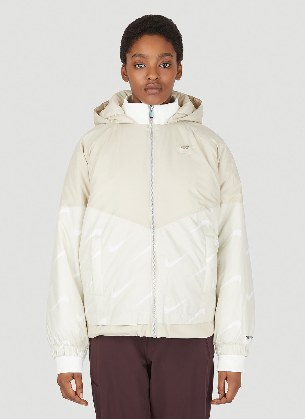 Beige nike new arrivals windbreaker