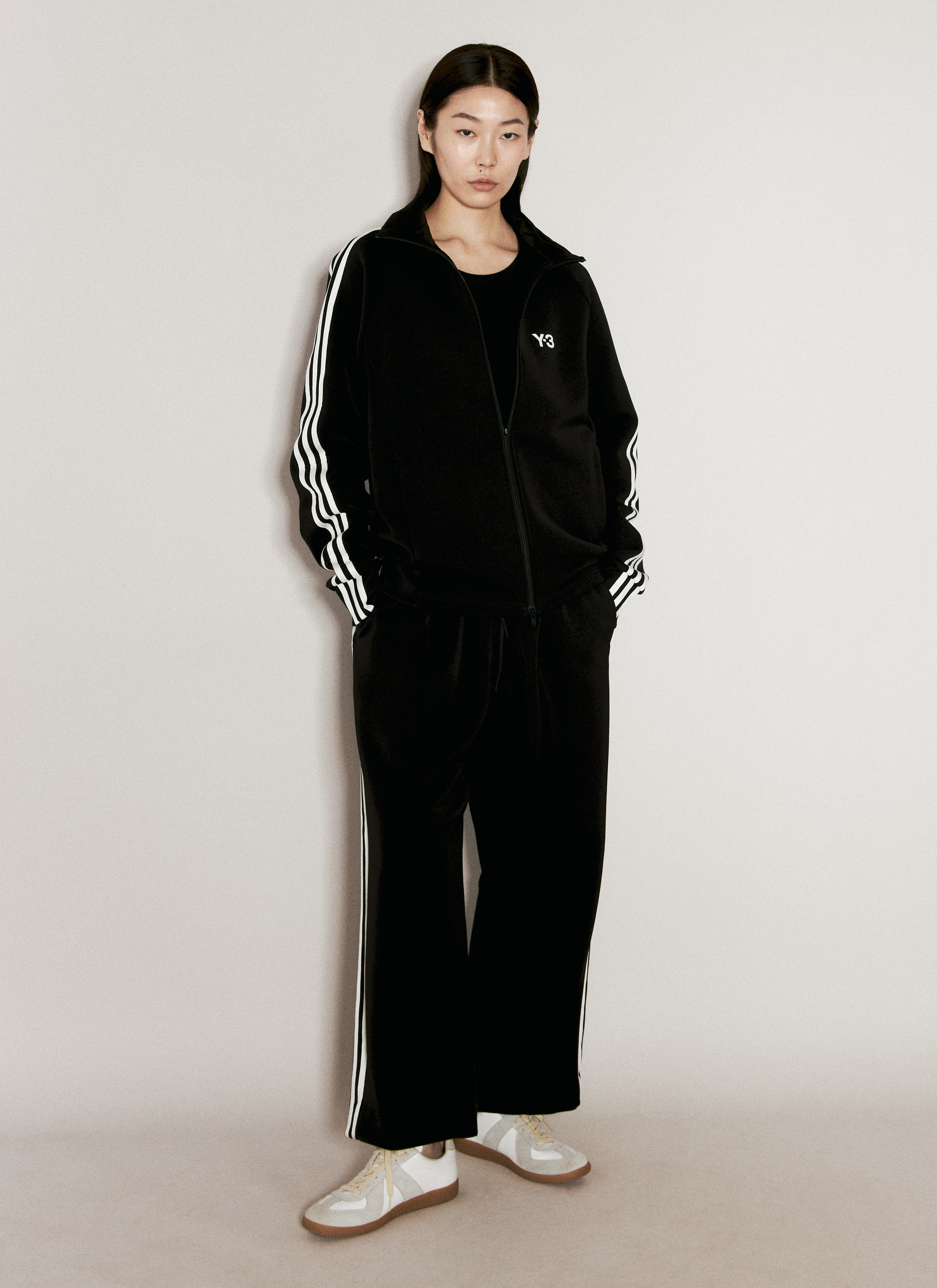 Y 3 Women s Three Stripe Track Pants in Black LN CC