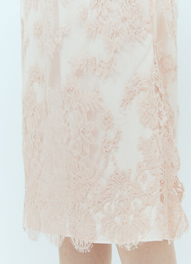 Gucci Floral Lace Midi Skirt Pink guc0253264