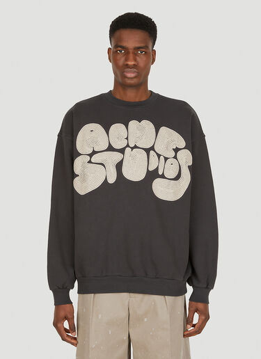 Acne Studios Embroidered Sweatshirt Dark Grey acn0150032