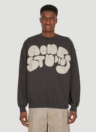 Embroidered Sweatshirt Acne Studios Embroidered Sweatshirt Dark Grey acn0150032