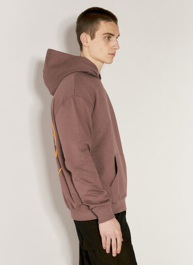 Boiler Room Logo Print Hooded Sweatshirt Brown bor0156018