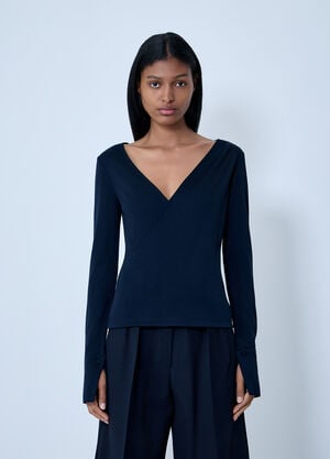 Max Mara Jersey Top Navy max0263039
